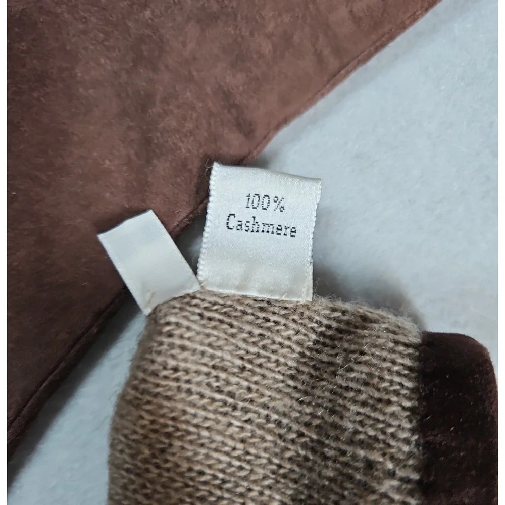 Coach Womens Brown Cashmere Lined Gloves Size 8